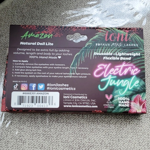 Ioni 3D Faux Mink Lashes Women's 100% Handmade Bundle 2 - Picture 2 of 7